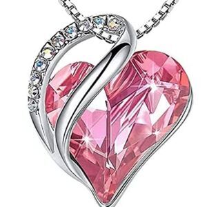 Heart Necklace with Crystal Pendant